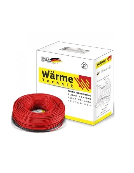 Двухжильный нагревательный кабель Wärme Twin flex cable 75 W в стяжку или плиточный клей, комплект