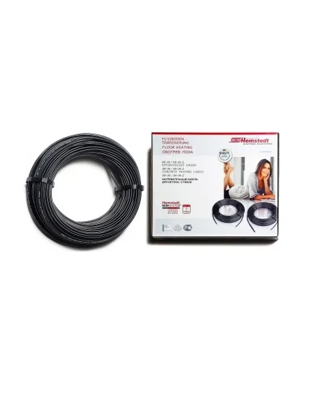 Тонкий нагрівальний кабель Hemstedt Di Si R 12.5/600/48 двожильний, в плитковий клей